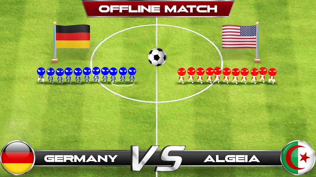 Stickman Soccer Football Game [MOD: безлимитные монеты и открыты все команды] Screenshot 1