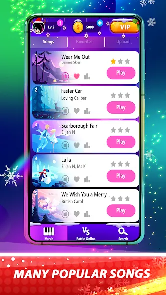 Magic Pink Tiles: Piano Game [MOD: без рекламы и все песни открыты] Screenshot 3