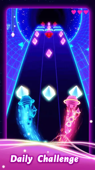 Rolling Twins: Music Ball Rush [MOD: безлимитные деньги и алмазы] Screenshot 2