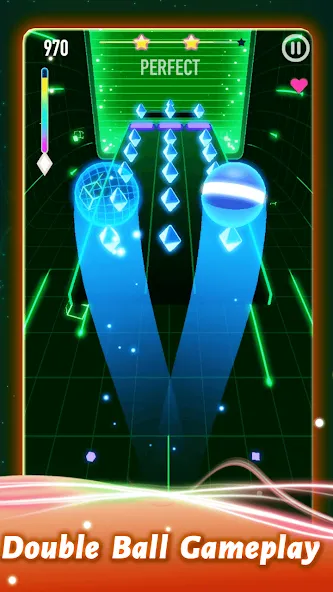 Rolling Twins: Music Ball Rush [MOD: безлимитные деньги и алмазы] Screenshot 3