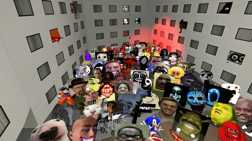 Nextbots In Backrooms: Shooter [MOD: безлимитные патроны и бессмертие] Screenshot 4