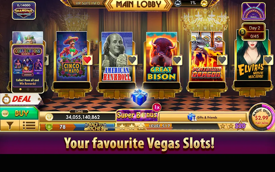 Black Diamond Casino Slots [MOD: безлимитные монеты и джекпоты] Screenshot 1