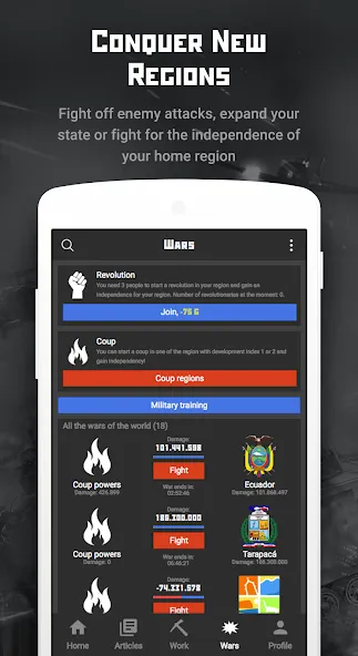 Rival Regions: world strategy [MOD: безлимитные ресурсы и влияние] Screenshot 4
