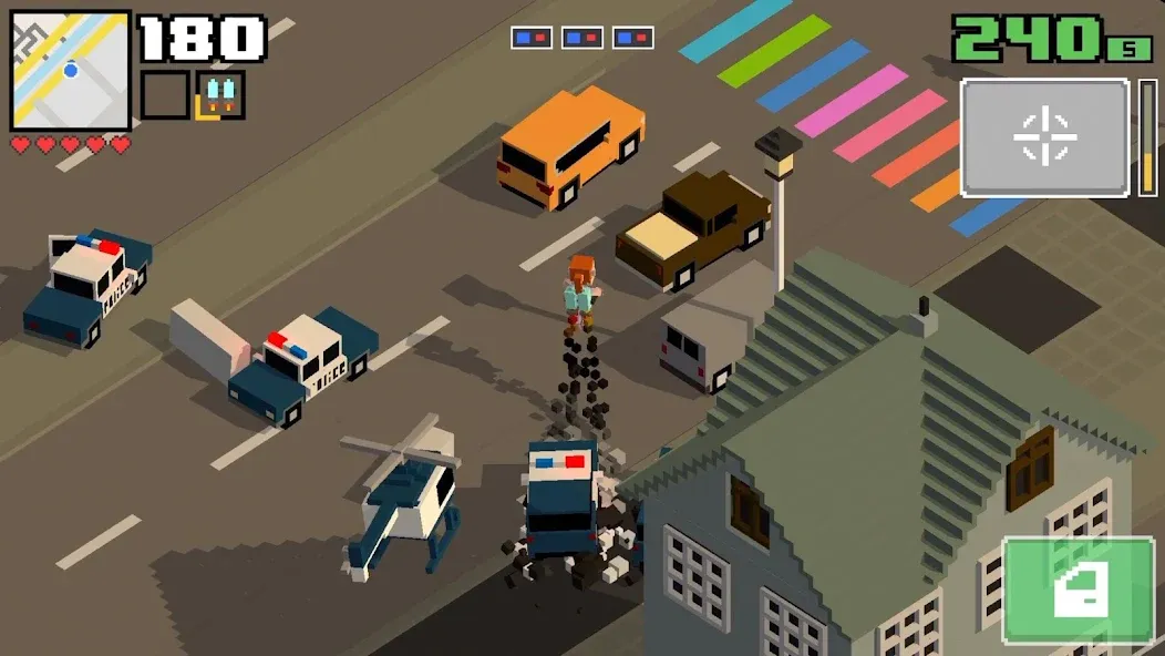 Smashy Road: Wanted 2 [MOD: безлимитные деньги и все машины] Screenshot 1