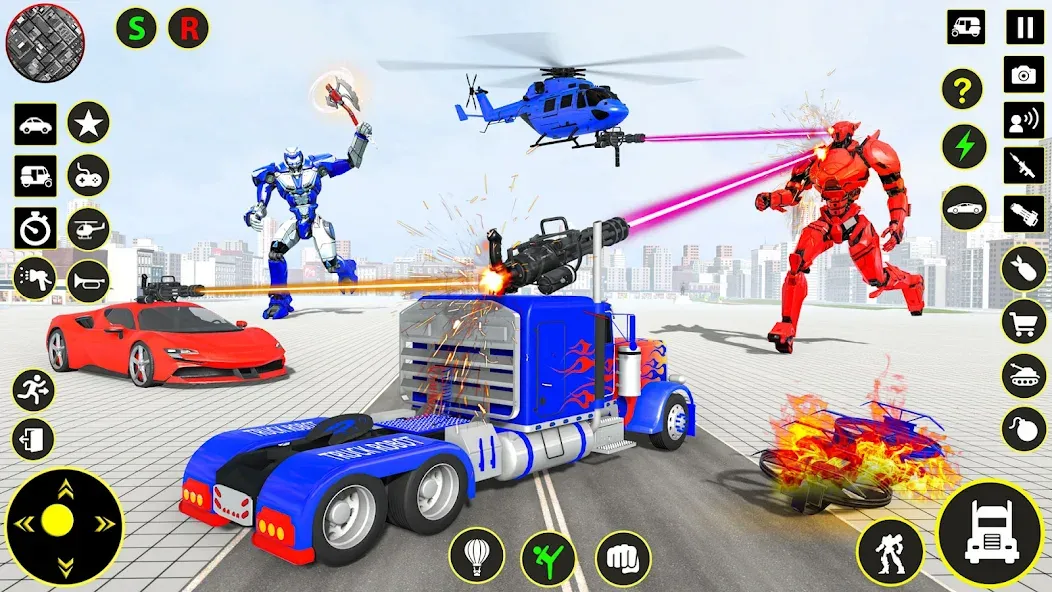 Truck Game - Car Robot Games [MOD: безлимитные деньги и топливо] Screenshot 2