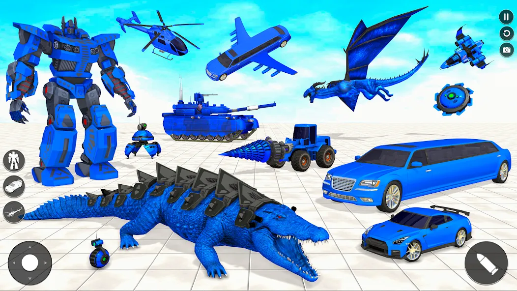 Crocodile Animal Robot Games [MOD: безлимитные монеты и все роботы открыты] Screenshot 1