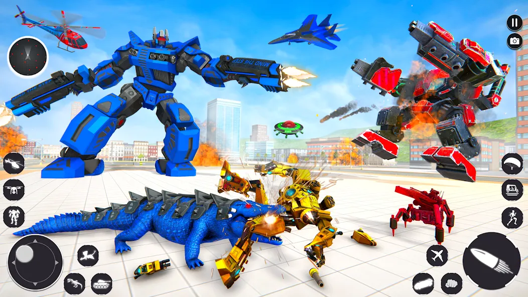Crocodile Animal Robot Games [MOD: безлимитные монеты и все роботы открыты] Screenshot 2