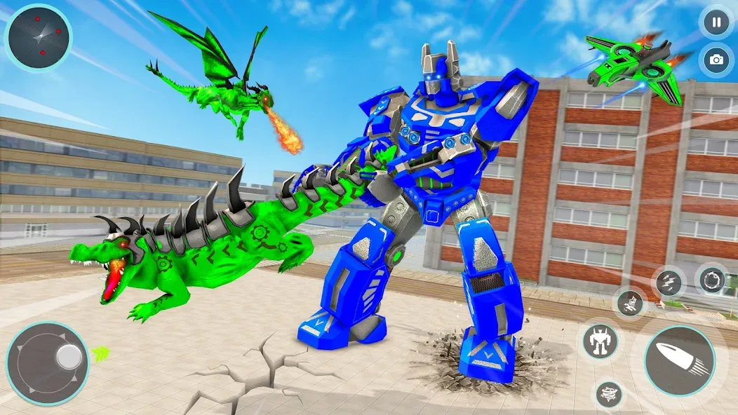 Crocodile Animal Robot Games [MOD: безлимитные монеты и все роботы открыты] Screenshot 4