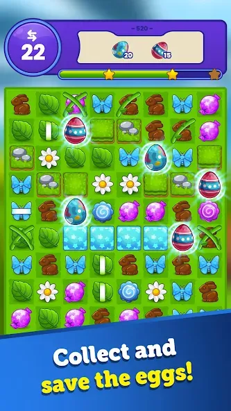 Easter Magic - Match 3 Game [MOD: безлимитные жизни и монеты] Screenshot 3