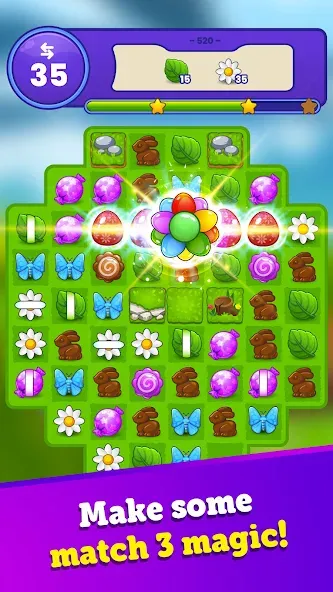 Easter Magic - Match 3 Game [MOD: безлимитные жизни и монеты] Screenshot 5
