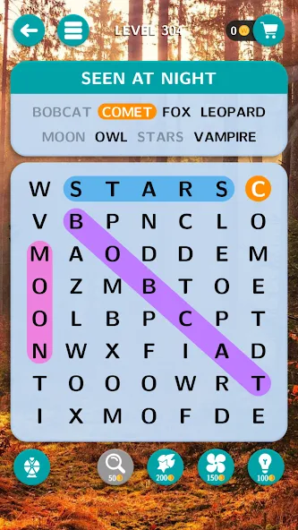World of Word Search [MOD: безлимитные подсказки и монеты] Screenshot 2