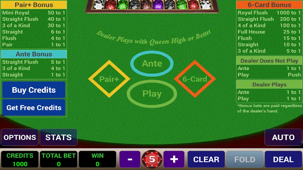 Ace 3-Card Poker [MOD: безлимитные фишки и удачная раздача] Screenshot 1