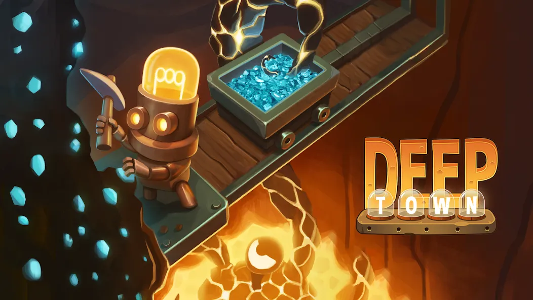Deep Town: Idle Mining Tycoon [MOD: безлимитные ресурсы и ускоренная добыча] Screenshot 1
