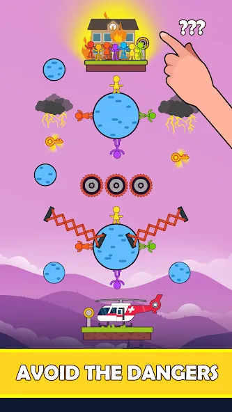 Rope Puzzle [MOD: безлимитные подсказки и все уровни] Screenshot 3