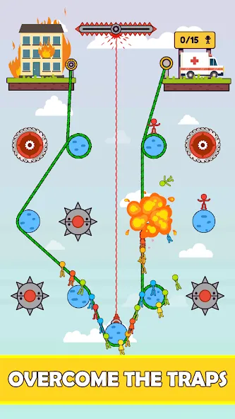 Rope Puzzle [MOD: безлимитные подсказки и все уровни] Screenshot 4