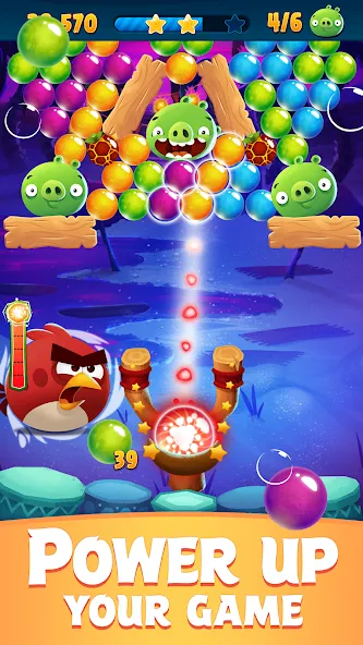 Angry Birds POP Bubble Shooter [MOD: безлимитные бустеры и жизни] Screenshot 4