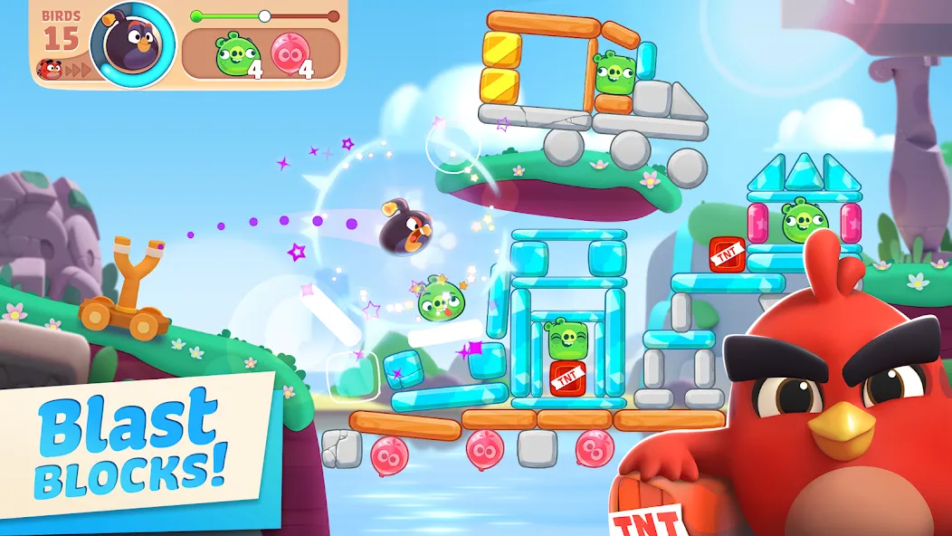 Angry Birds Journey [MOD: безлимитные жизни и открыты все уровни] Screenshot 1