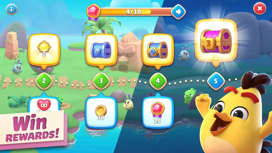 Angry Birds Journey [MOD: безлимитные жизни и открыты все уровни] Screenshot 4