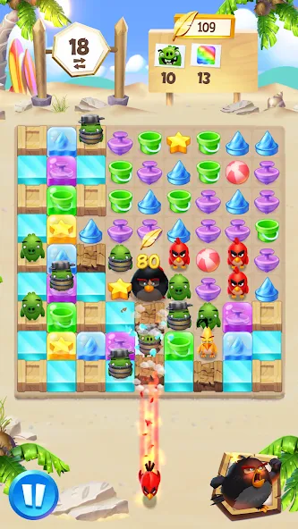 Angry Birds Match 3 [MOD: безлимитные жизни и монеты] Screenshot 5