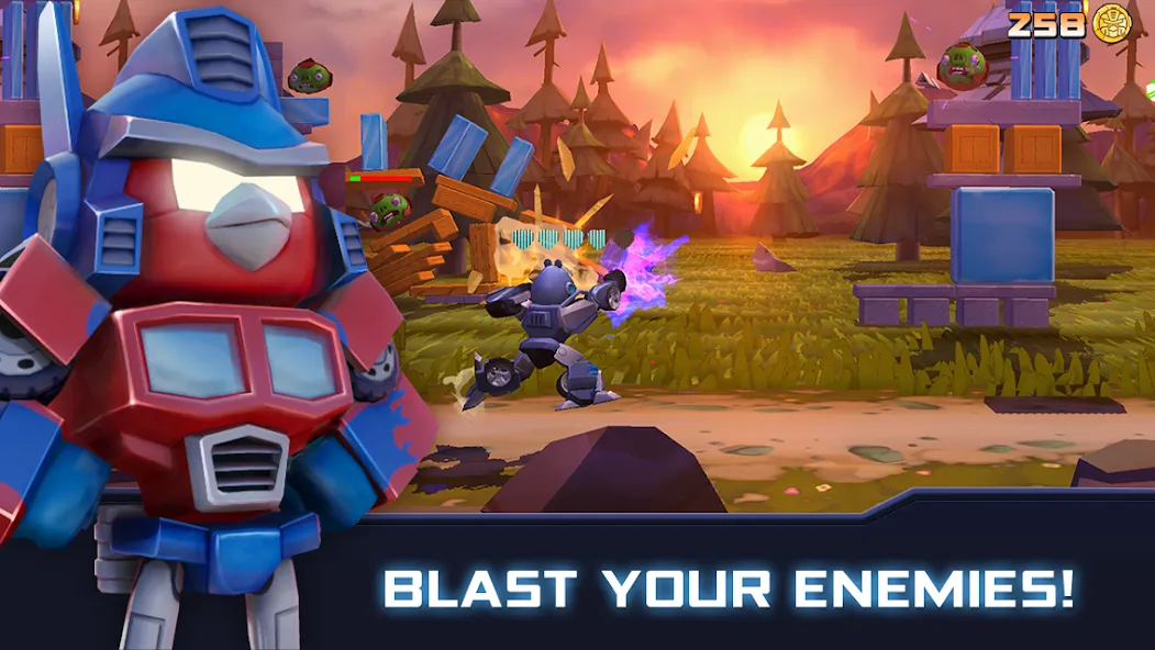 Angry Birds Transformers [MOD: безлимитные монеты и алмазы] Screenshot 1