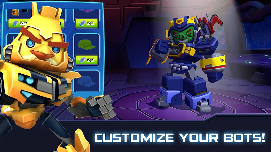 Angry Birds Transformers [MOD: безлимитные монеты и алмазы] Screenshot 2