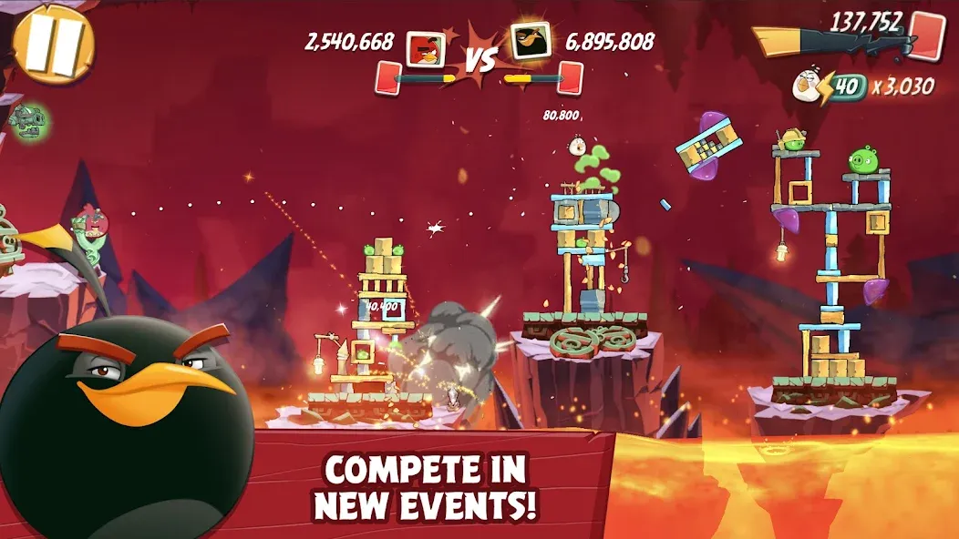 Angry Birds 2 [MOD: безлимитные монеты и все уровни] Screenshot 3