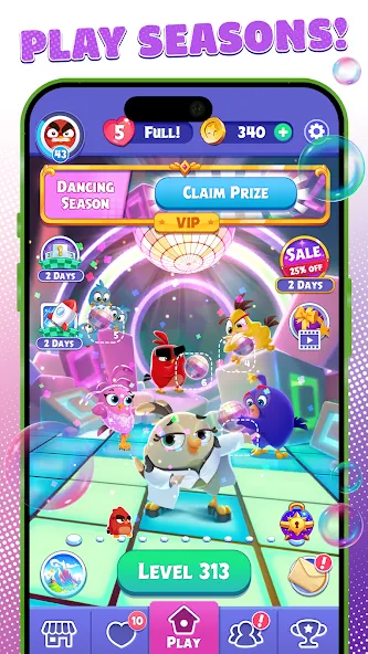 Angry Birds Dream Blast [MOD: безлимитные жизни и ходов] Screenshot 3