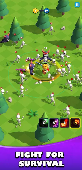 Idle Warrior Defence RPG [MOD: безлимитные деньги и усиленные герои] Screenshot 1