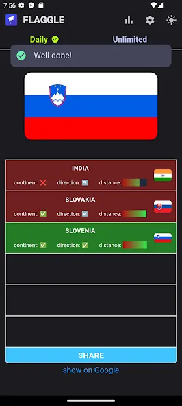 Flaggle [MOD: открыты все флаги и подсказки] Screenshot 1