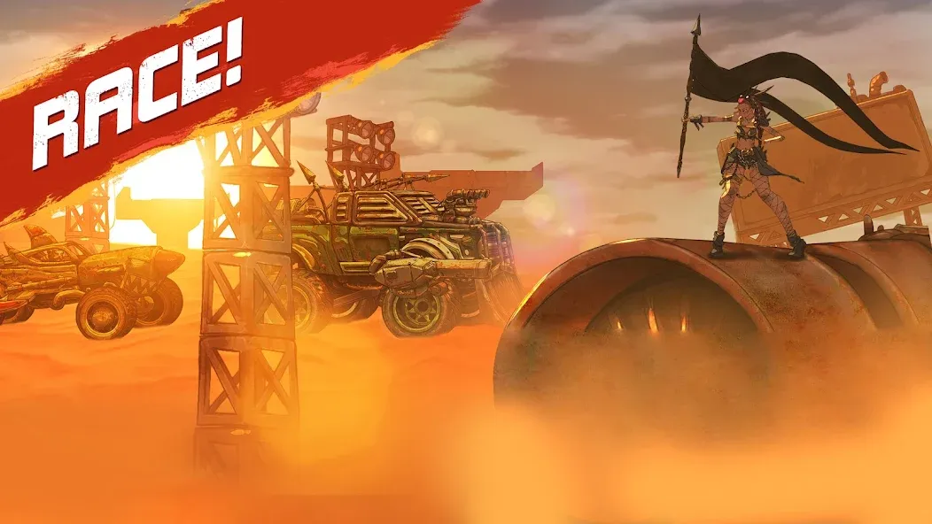 Road Warrior: Nitro Car Battle [MOD: безлимитное топливо и улучшенные машины] Screenshot 2