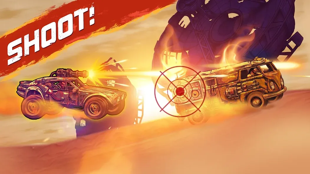 Road Warrior: Nitro Car Battle [MOD: безлимитное топливо и улучшенные машины] Screenshot 3