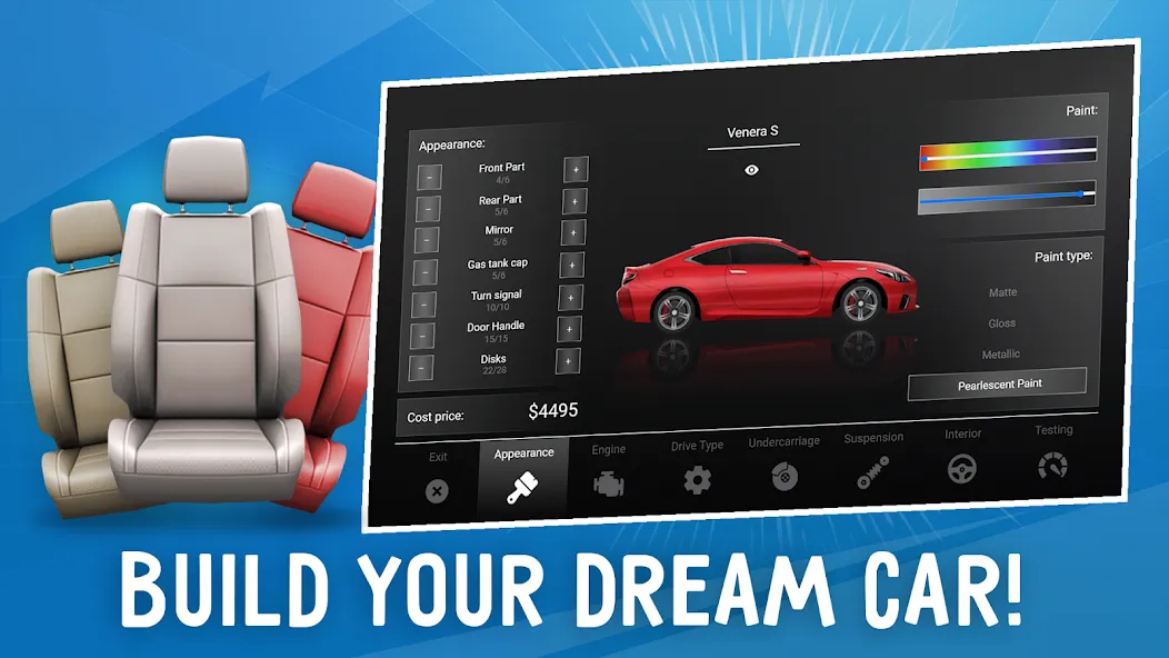 Car Company Tycoon [MOD: безлимитные деньги и все автомобили] Screenshot 1