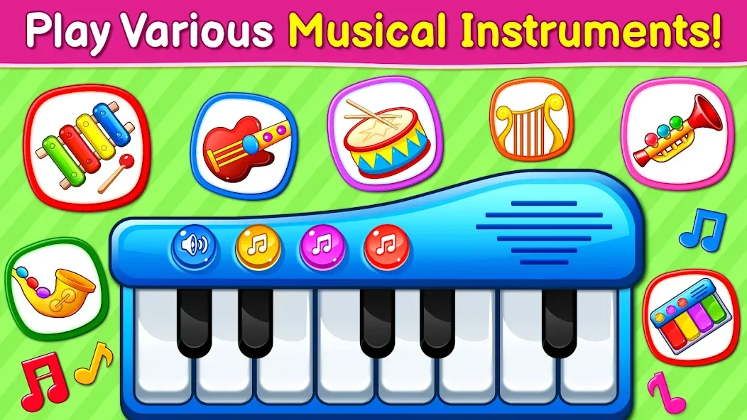 Baby Games: Piano &amp; Baby Phone [MOD: разблокированы все функции и песни] Screenshot 2