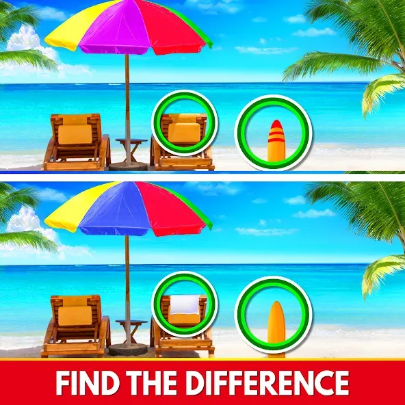 Find The Differences - Spot it [MOD: подсказки без ограничений и все уровни] Screenshot 1