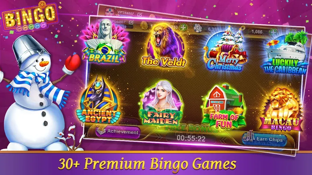 Bingo Happy HD - Bingo Games [MOD: безлимитные билеты и бонусы] Screenshot 1