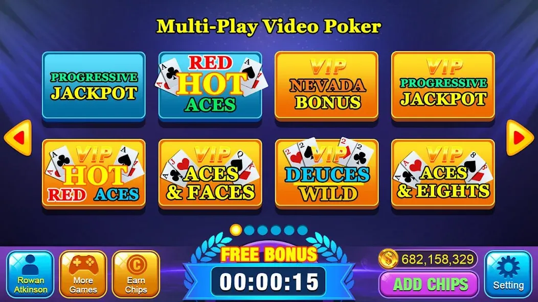 Video Poker Games - Multi Hand [MOD: много фишек и все руки открыты] Screenshot 3