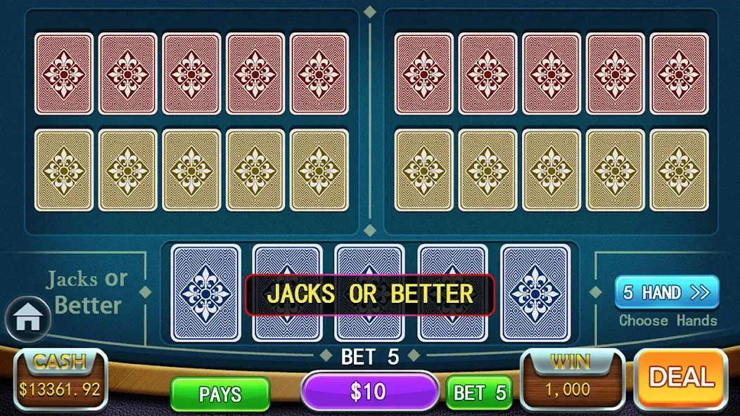 Video Poker Games - Multi Hand [MOD: много фишек и все руки открыты] Screenshot 4