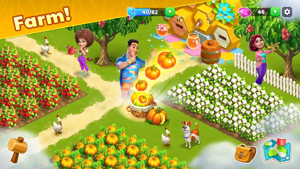 Bermuda Adventures Farm Island [MOD: безлимитные деньги и ресурсы] Screenshot 1