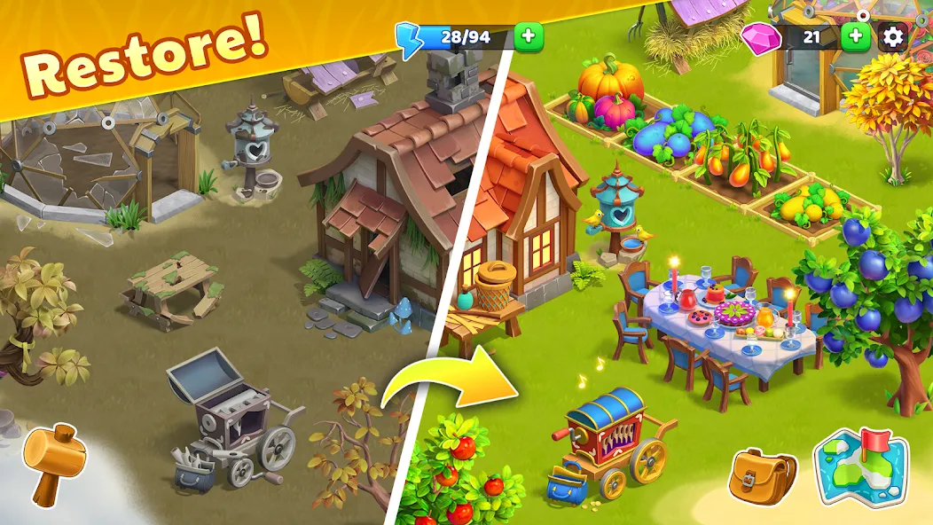 Bermuda Adventures Farm Island [MOD: безлимитные деньги и ресурсы] Screenshot 3