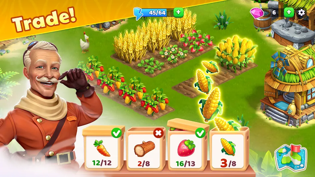 Bermuda Adventures Farm Island [MOD: безлимитные деньги и ресурсы] Screenshot 5