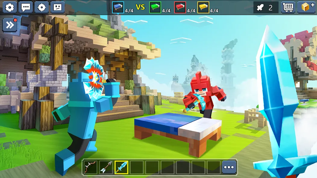 Bed Wars Lite [MOD: безлимитные ресурсы и быстрый старт] Screenshot 2