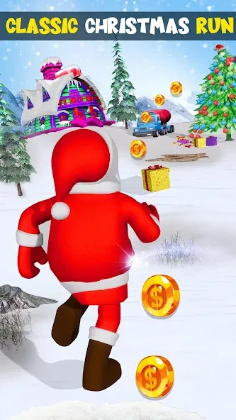 Xmas Santa Surfer Running Game [MOD: безлимитные монеты и подарки] Screenshot 5