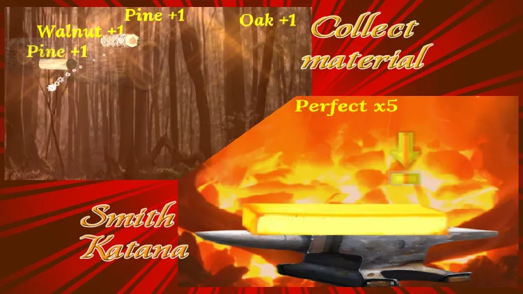Katana Collection : blacksmith [MOD: безлимитные деньги и материалы] Screenshot 1