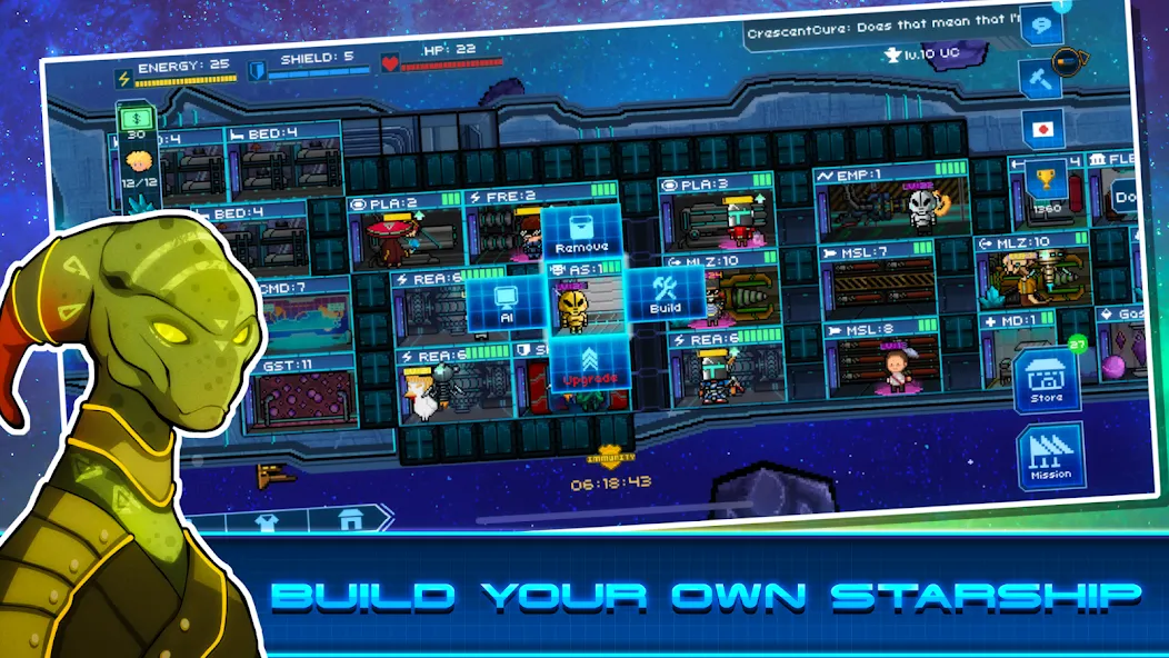 Pixel Starships™ [MOD: безлимитные ресурсы и ускоренное строительство] Screenshot 1