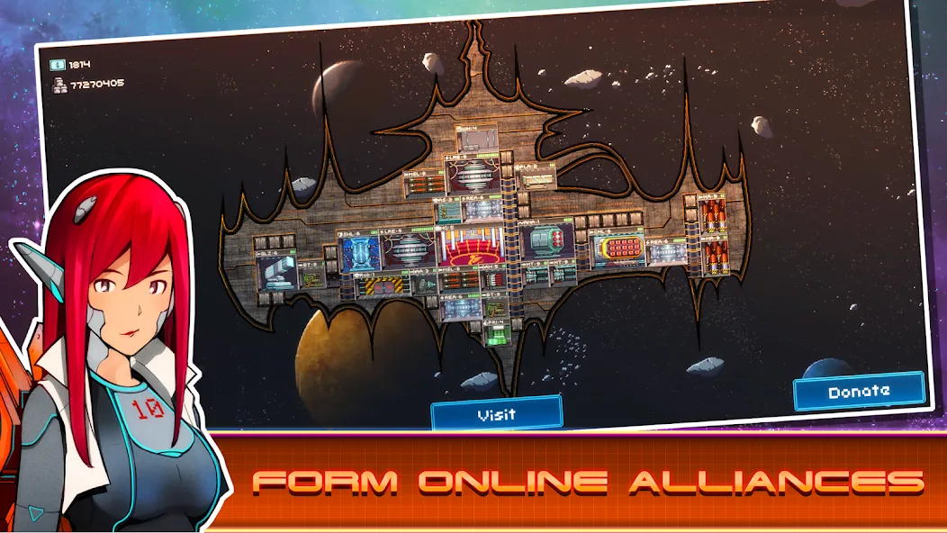 Pixel Starships™ [MOD: безлимитные ресурсы и ускоренное строительство] Screenshot 2