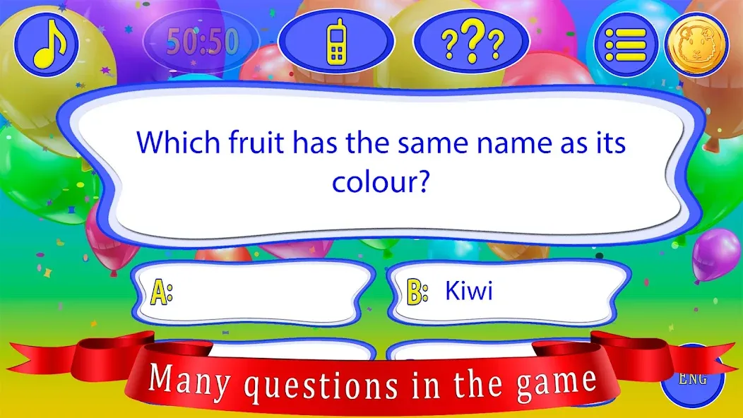 Kids Quiz Games: Millionaire [MOD: безлимитные подсказки и открыты все вопросы] Screenshot 4