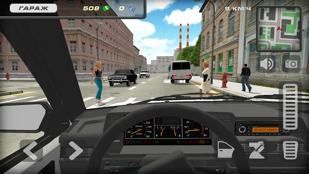 Lada 2109 Russian Car Driver [MOD: безлимитные деньги и открытые машины] Screenshot 4