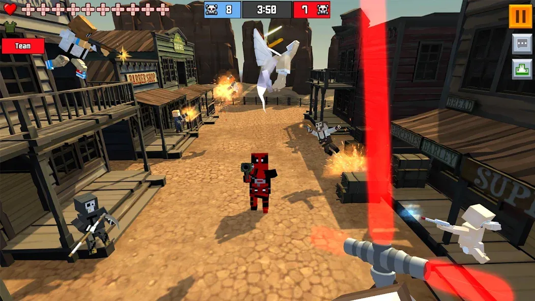 Pixel Fury Classic FPS Shooter [MOD: безлимитные патроны и здоровье] Screenshot 1