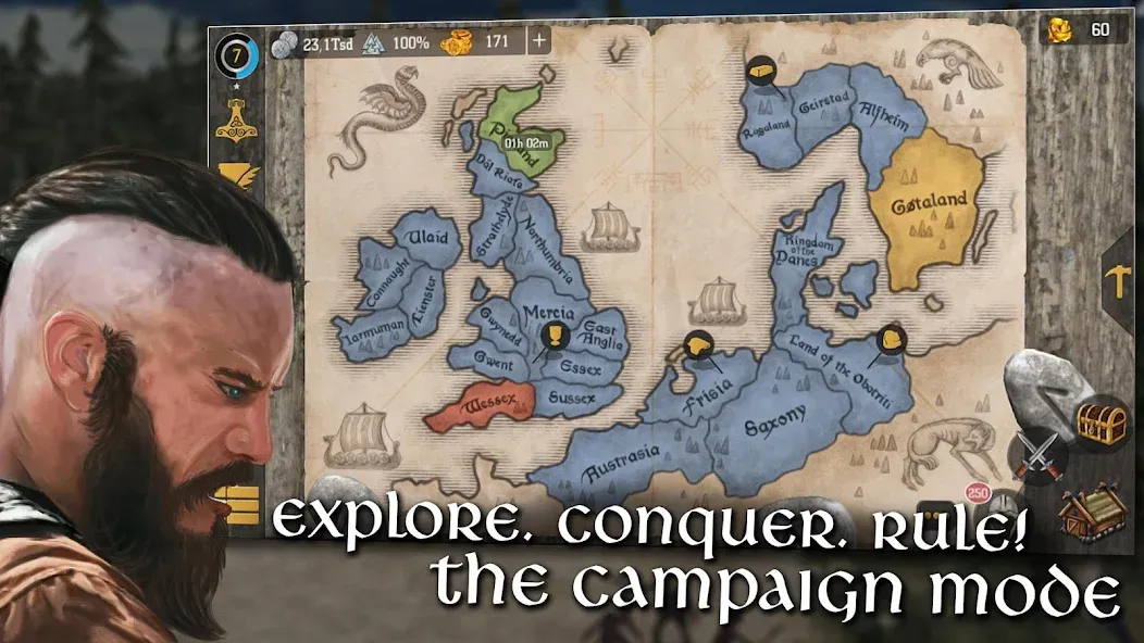 Vikings at War [MOD: безлимитные ресурсы и усиленные викинги] Screenshot 4