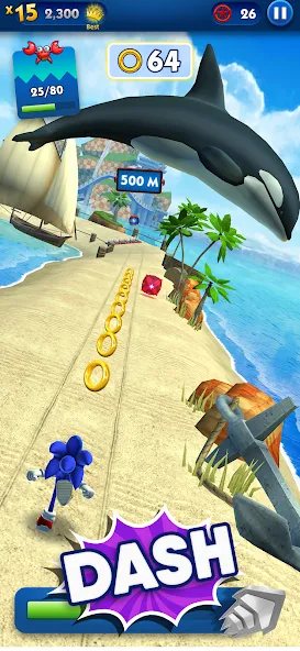 Sonic Dash - Endless Running [MOD: безлимитные монеты и разблокированные персонажи] Screenshot 2